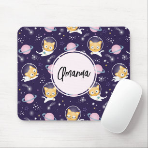 Niedlich Kitty Cat Astronauten Muster Mousepad