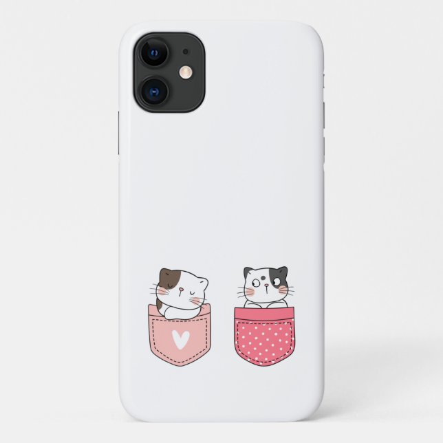 Niedlich Kitty Cat Case-Mate iPhone Hülle (Rückseite)