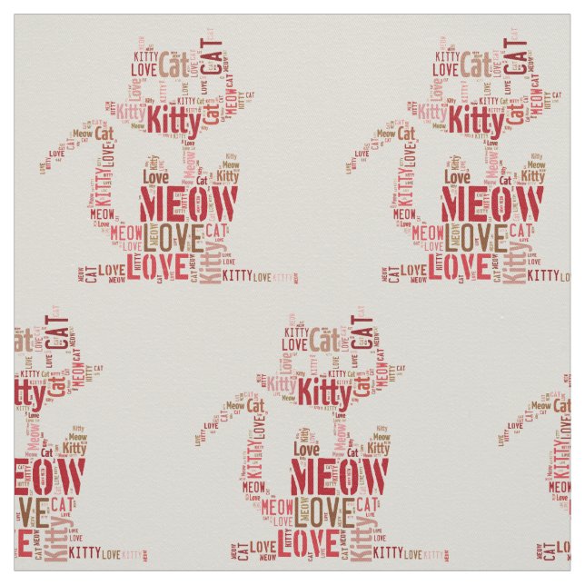 Niedlich Kitty Cat Designer-Stoffe - Baumwolle und Stoff (Muster)