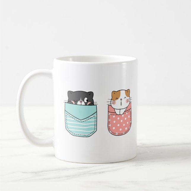 Niedlich Kitty Cat Kaffeetasse (Links)