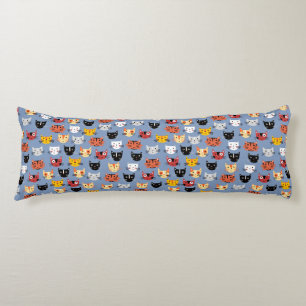Niedlich Kitty Cat Pattern Blau Seitenschläferkissen