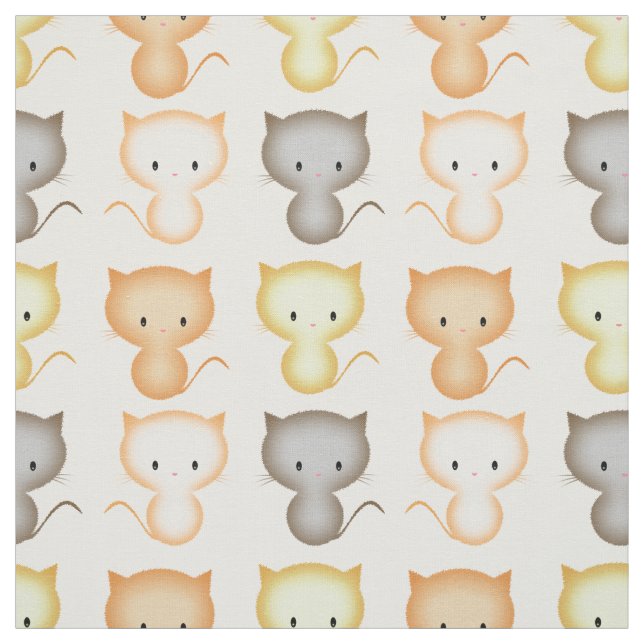 Niedlich Kitty Cat Pattern Stoff (Muster)