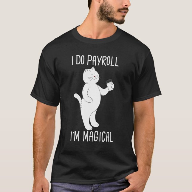 Niedlich Kitty Cat Payroll Specialist Mitarbeiter  T-Shirt (Vorderseite)