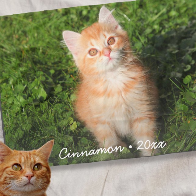 Niedlich Kitty Cat Personalisiert Pet Foto Custom Fleecedecke (Von Creator hochgeladen)