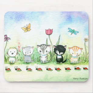 Niedlich Kitty Cat Puppy Ladybug Mousepad