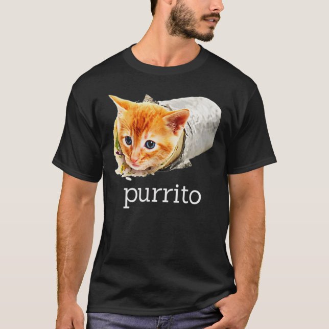Niedlich Kitty Cat Purrito Burrito Pun Essential T-Shirt (Vorderseite)