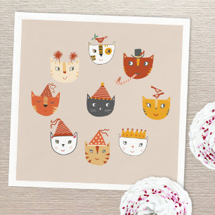 Niedlich Kitty Cat Serviette