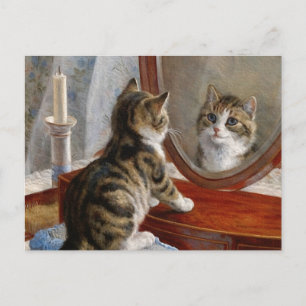 Niedlich Kitty Cat Vintage Malerei von Frank Paton Postkarte