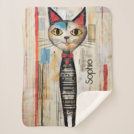 Niedlich Kitty Personalisiert Sherpadecke