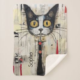 Niedlich Kitty Personalisiert Sherpadecke
