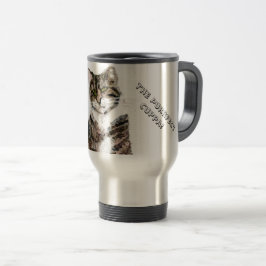Niedlich Kitty Tabby Cat Art Custom Reisebecher