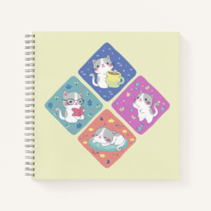 Niedlich Kitty's Besetzte Tagesdarstellung Notizbuch
