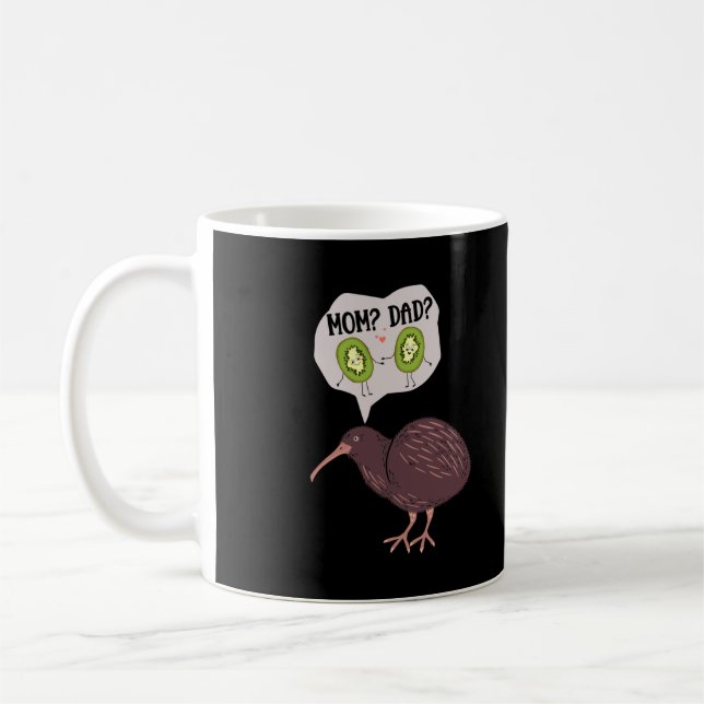 Niedlich Kiwi Bird Family Spaß Neuseeland Kaffeetasse (Links)