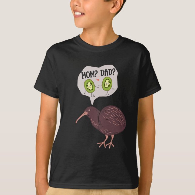 Niedlich Kiwi Bird Family Spaß Neuseeland T-Shirt (Vorderseite)