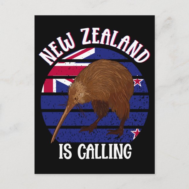 Niedlich Kiwi Bird New Zealand Travel Postkarte (Vorderseite)