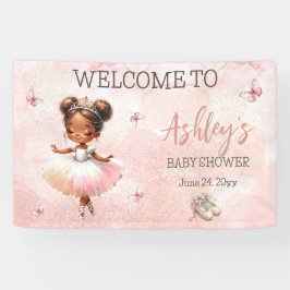 Niedlich Kleine Ballerina Pink Tutu Babydusche Banner