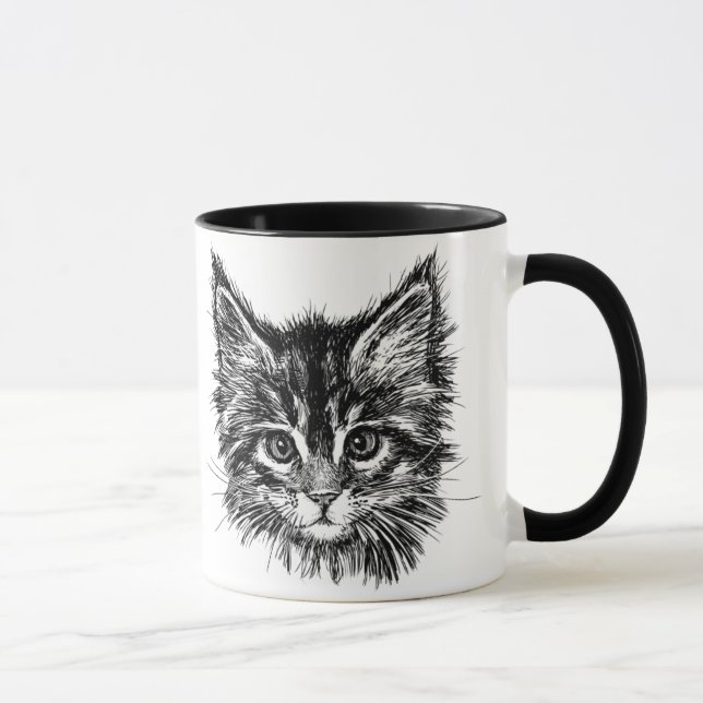 Niedlich kleine Kitten Tasse (Rechts)