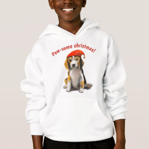 Niedlich Kleine Weihnachten Beagle T - Shirt Hoodi