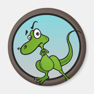 NIEDLICH KLEINER CARTOON DINOSAUR ROUND MAGNET