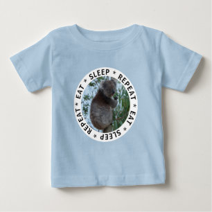 Niedlich Koala Australia Essen Sleep Repeat Baby B T-shirt