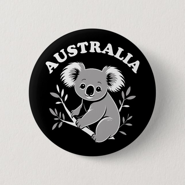 Niedlich Koala - Australien Button (Vorderseite)