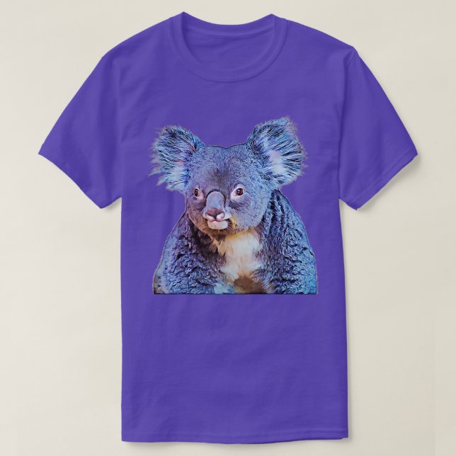Niedlich Koala Australisches Marsupial Oil Paint K T-Shirt (Design vorne)
