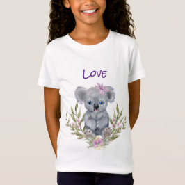 Niedlich Koala Bear Floral T-Shirt