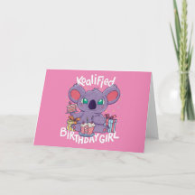 Niedlich Koala Bear Koalified Birthday Girl Pink