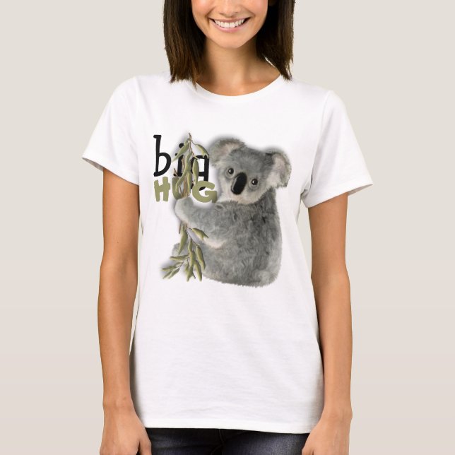 Niedlich Koala Big Hug T-Shirt (Vorderseite)