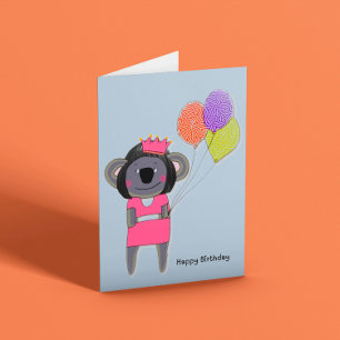 Niedlich Koala Birthday Karte