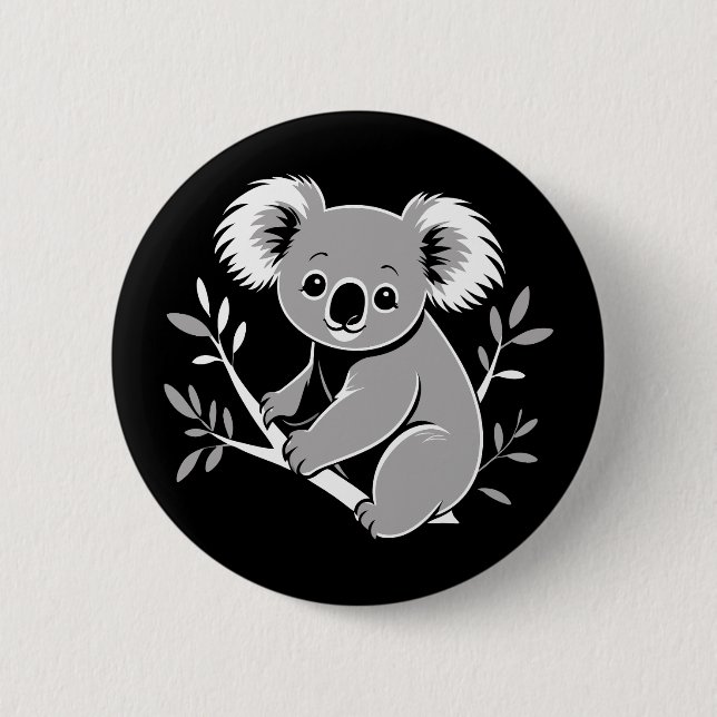 Niedlich Koala Button (Vorderseite)