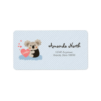 Niedlich Koala Cuddles ID386 Adressaufkleber