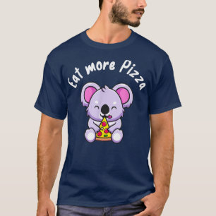 Niedlich Koala Eats Pizza Funny Australian Pizza L T-Shirt