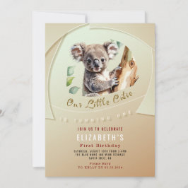 Niedlich Koala Einladung zum ersten Geburtstag