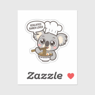 Niedlich Koala genießt Ramen Aufkleber