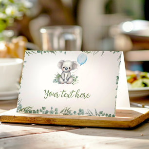 Niedlich Koala Greenery Geburtstagsparty Esszelt Platzkarte