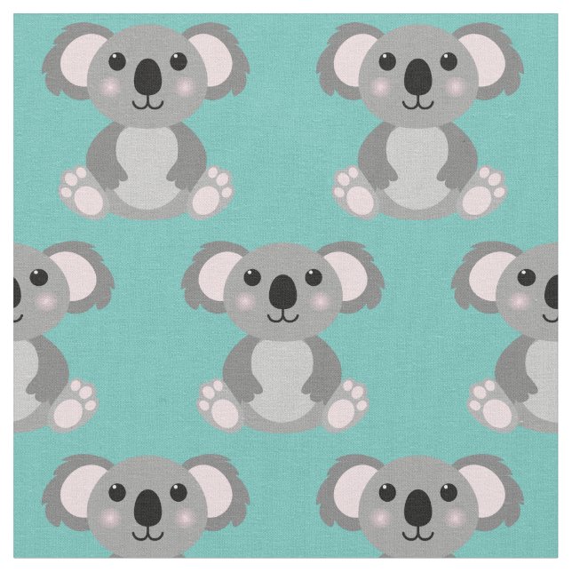 Niedlich Koala Kids Cartoon Stoff (Nahaufnahme)