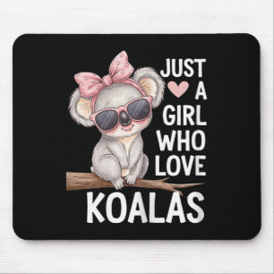 Niedlich Koala mit Bow nur ein Mädchen, das Koalas Mousepad