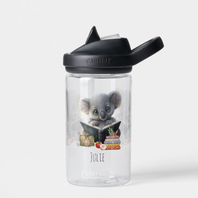 Niedlich Koala mit dem Personalisierten Namen der  Trinkflasche (Links)