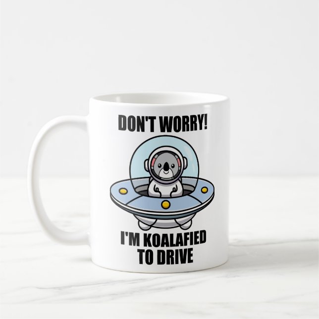 Niedlich Koala neuer Treiber Ich bin koalafied, um Kaffeetasse (Links)