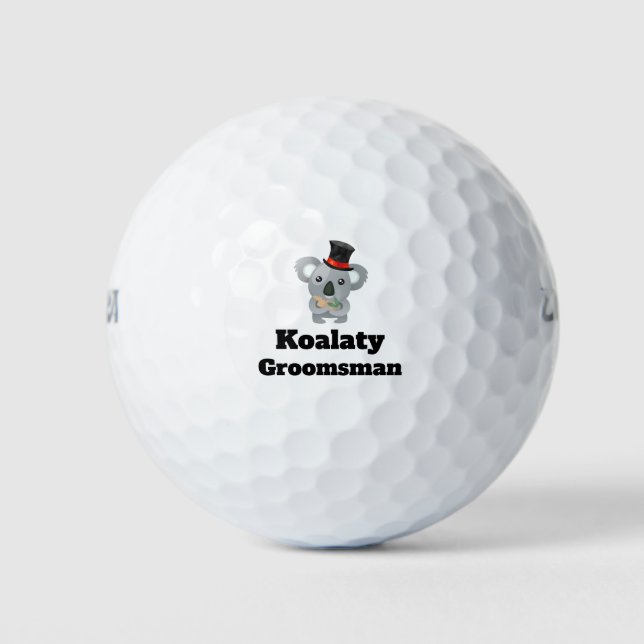 Niedlich Koala Pun Koalaty Trauzeuge Golfball (Vorderseite)