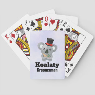 Niedlich Koala Pun Koalaty Trauzeuge Spielkarten