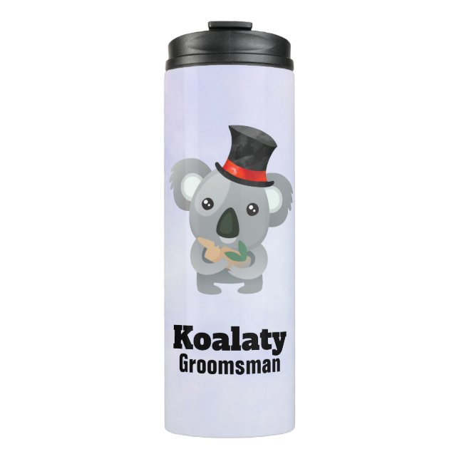Niedlich Koala Pun Koalaty Trauzeuge Thermosbecher (Vorderseite)