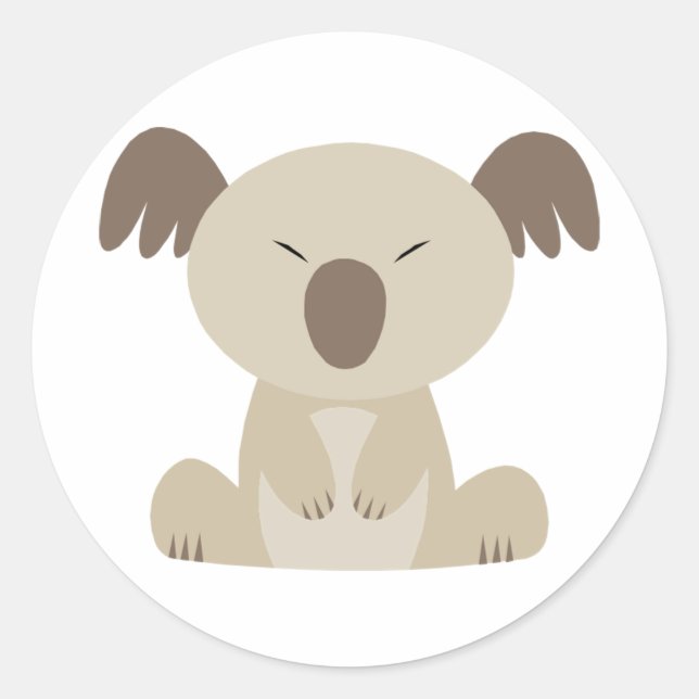 Niedlich Koala Stickers (Vorderseite)