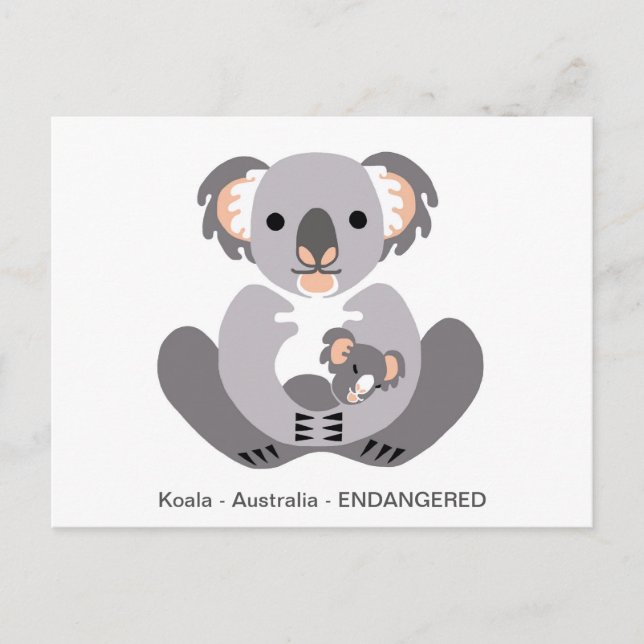 Niedlich KOALA - Tierfreund - Wildtiere - Überschw Postkarte (Vorderseite)