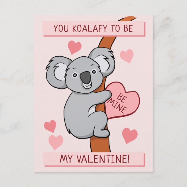 Niedlich Koala-ty Valentine Postkarte (Vorderseite)