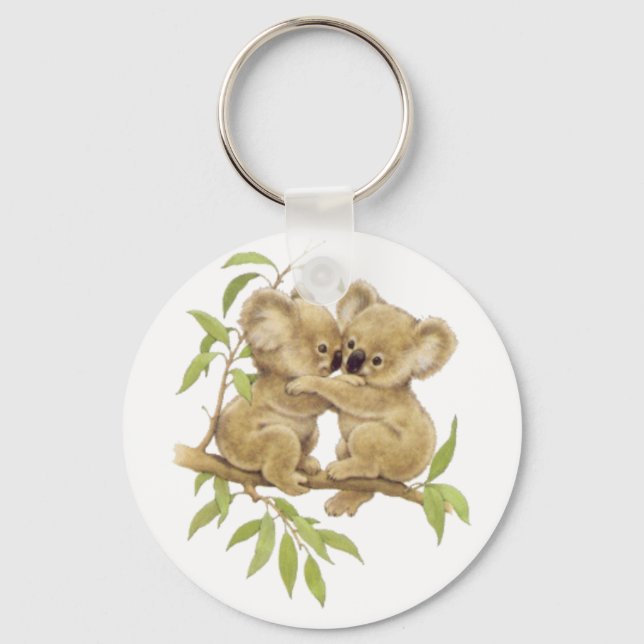 Niedlich Koalas Schlüsselanhänger (Vorderseite)