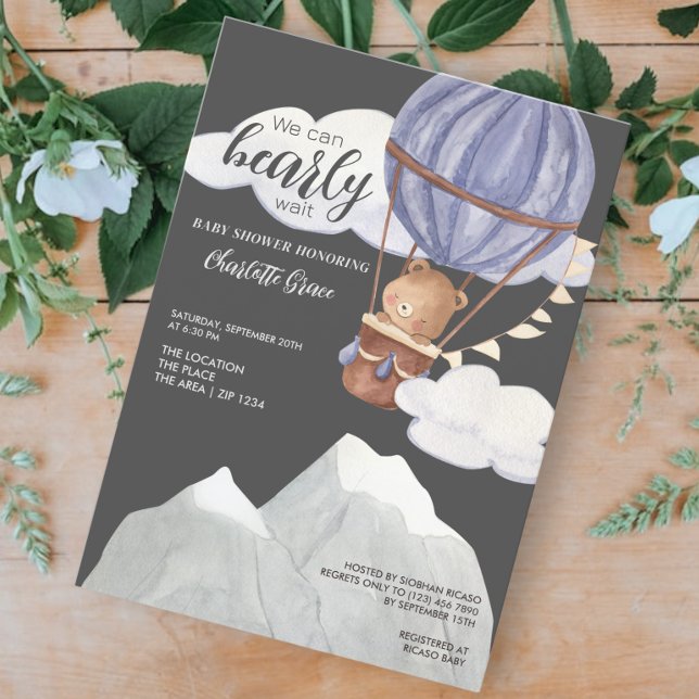 Niedlich können wir Babydusche frühzeitig abwarten Einladung (Von Creator hochgeladen)