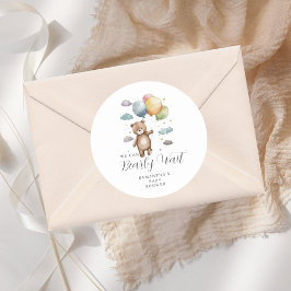 Niedlich können wir frühzeitig abwarten Bärenballo Runder Aufkleber