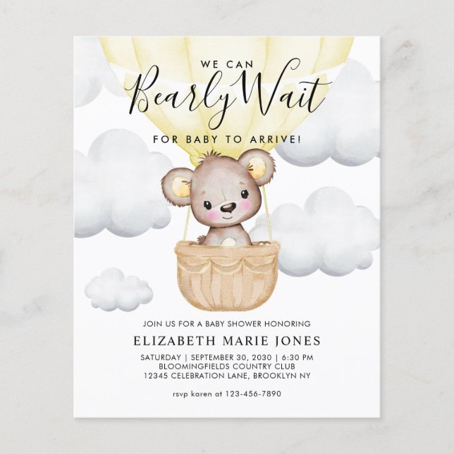 Niedlich können wir frühzeitig warten Gelb-Ballon- (Vorderseite)